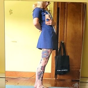 Rockabilly vintage mini dress uniform girlscout xs Sears costume